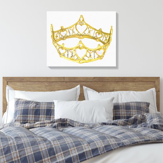 Kroon omwikkeld doek, 14x11 inch, koningin van har canvas afdruk (Insitu (Slaapkamer))