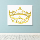 Kroon omwikkeld doek, 14x11 inch, koningin van har canvas afdruk (Insitu (Houten vloer))