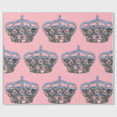 kroon op glanzend roze papier (Vlak)