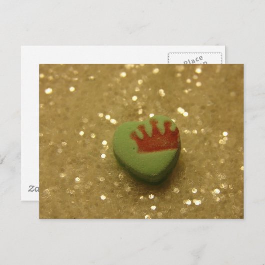 Kroon op het Snoep van het hart Briefkaart (Voorkant / Achterkant)