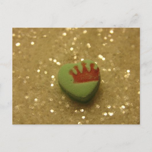 Kroon op het Snoep van het hart Briefkaart (Voorkant)