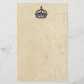 kroon op oude steengrunge briefpapier (Voorkant)