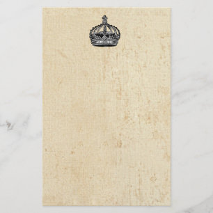 kroon op oude steengrunge briefpapier