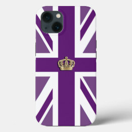 Kroon op patriottische vlag van de Britse Unie Case-Mate iPhone Case