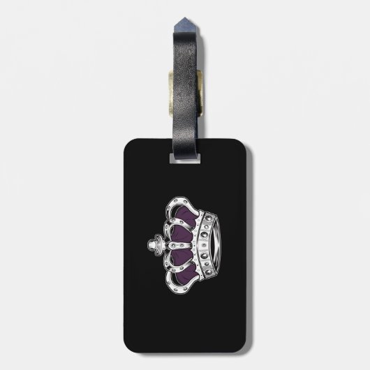 Kroon - Paars Bagagelabel (Achterkant verticaal)