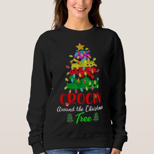 Kroon rond de kerstboom Funny Xmas Tree L Trui (Voorkant)