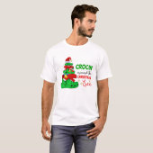 Kroon rond de kerstboom met sneeuwvlokken X T-shirt (Voorkant volledig)