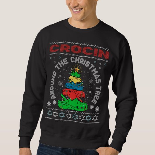 Kroon rond de kerstboom trui (Voorkant)