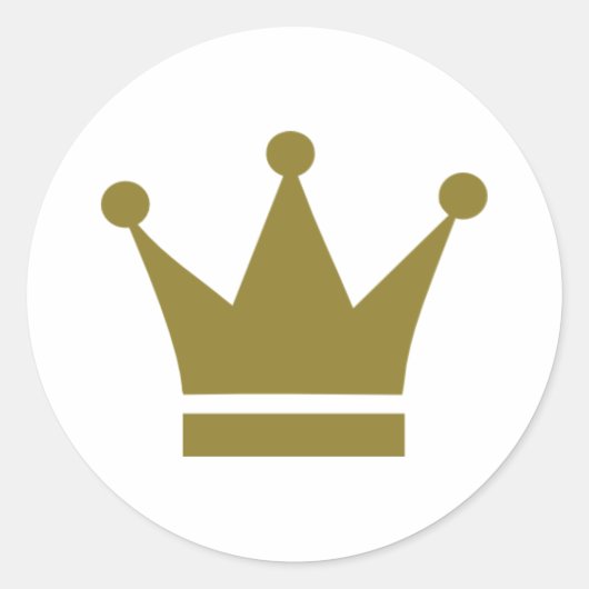 Kroon Ronde Sticker (Voorkant)