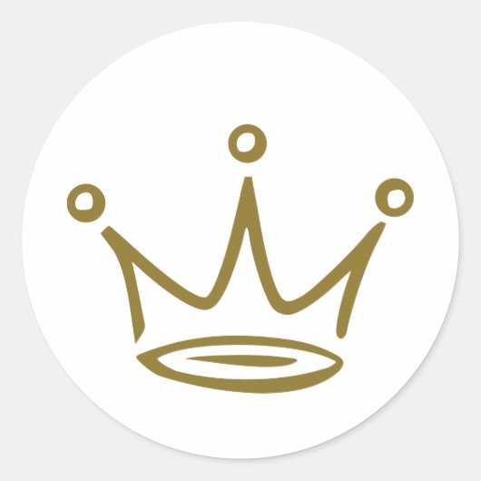 Kroon Ronde Sticker (Voorkant)