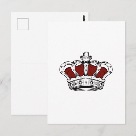 Kroon - rood briefkaart (Voorkant / Achterkant)