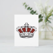 Kroon - rood briefkaart (Staand voorkant)