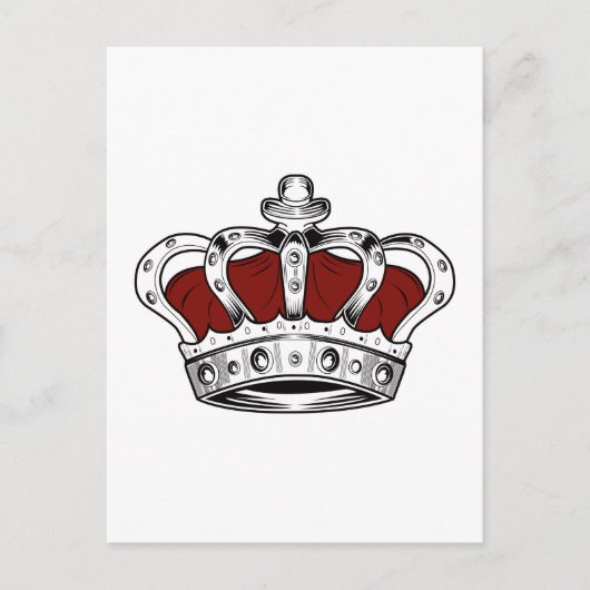 Kroon - rood briefkaart (Voorkant)