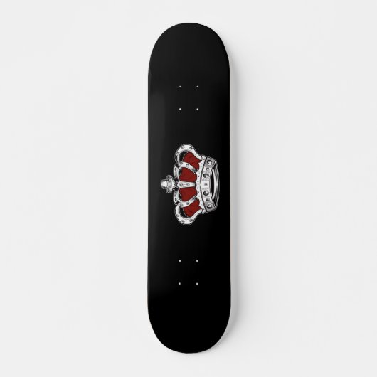 Kroon - rood persoonlijk skateboard (Voorkant)