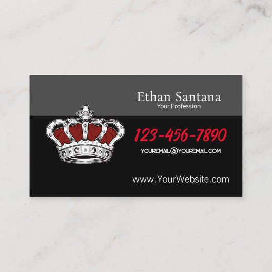 Kroon - rood visitekaartje (Achterkant)