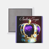 KROON ROYALTY PAARSE FLUWEEL OP ZWART MAGNEET (Voorkant / Achterkant)