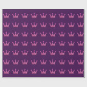 Kroon roze Afstuderen roze Fuchsia Paars Cadeaupapier (Vlak)