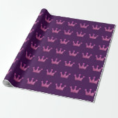 Kroon roze Afstuderen roze Fuchsia Paars Cadeaupapier (Uitgerold)