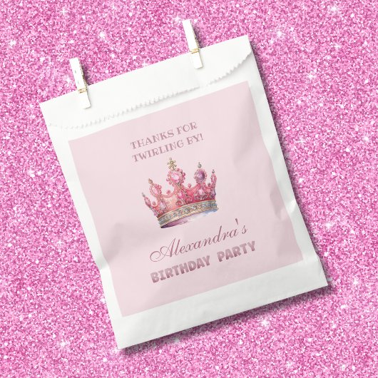 Kroon Roze Sprookje Prinses Verjaardag Dank u Bedankzakje