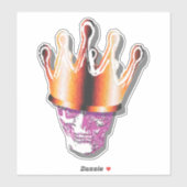Kroon Schedel, Veel Paars Sticker (Vel)