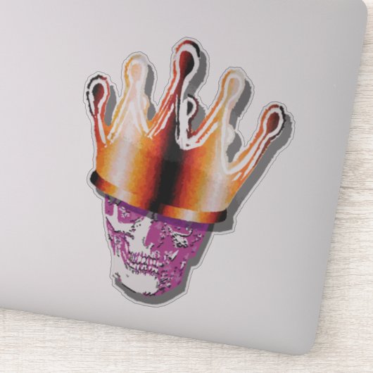 Kroon Schedel, Veel Paars Sticker (Detail)