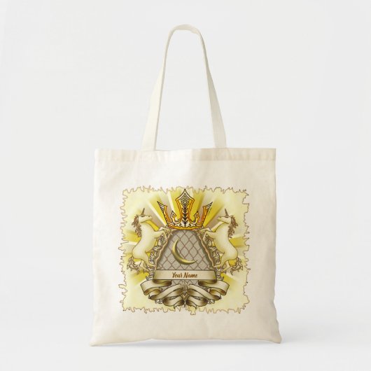 Kroon Schild Eenhoorn Tote Bag (Voorkant)