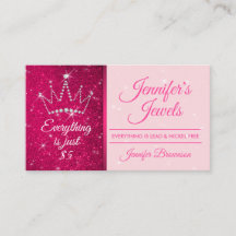 Kroon Sieraden Accessoires Glans Roze Bling Dame