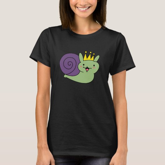 Kroon Slakkenvrouwenshirt T-shirt (Voorkant)