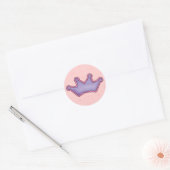 Kroon stickers met schattige roze achtergrond (Envelop)