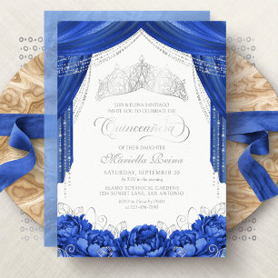 Kroon Tiara Koninklijk Blauwe Quinceanera Kaart