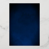 Kroon Tiara Navy Gold Quinceañera Uitnodiging (Achterkant)