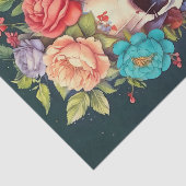 Kroon van bloemblaadjes & tranen, schedel & tuin b tissuepapier (Detail)