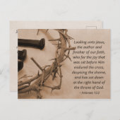 Kroon van de Bijbel Verse Pasen Briefkaart (Voorkant / Achterkant)