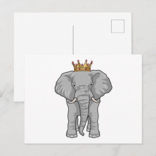 Kroon van de Olifant Koning Briefkaart (Voorkant / Achterkant)