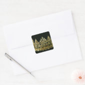 Kroon van de opgravingen van de necropolis vierkante sticker (Envelop)
