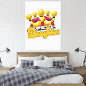 Kroon van dochterkoningen canvas afdruk (Insitu (Slaapkamer))