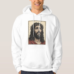 Kroon van Doornen Religieus Portret Vector Kunst_ Hoodie