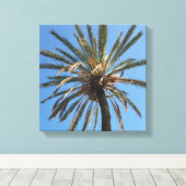kroon van een palmboom canvas afdruk (Insitu (Houten vloer))