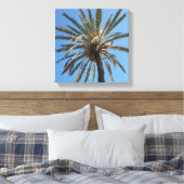 kroon van een palmboom canvas afdruk (Insitu (Slaapkamer))