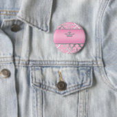 Kroon van Glory Damask Diamond Gifts Ronde Button 5,7 Cm (In situ)