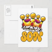 Kroon van koningszonen briefkaart (Voorkant / Achterkant)