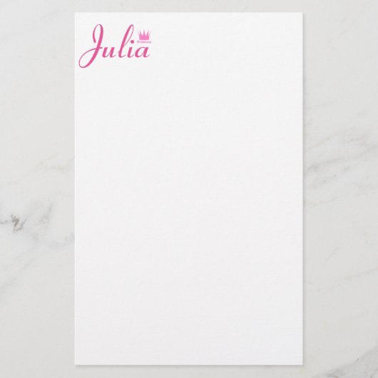 Kroon van prinses briefpapier (Voorkant)