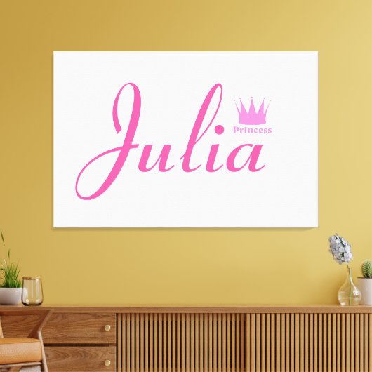 Kroon van prinses canvas afdruk (Insitu (Woonkamer))