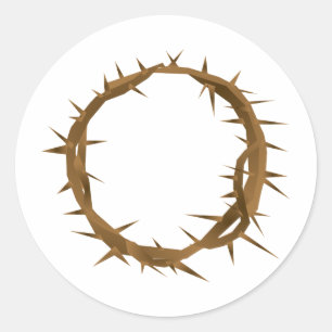 Kroon van Thornes Ronde Sticker