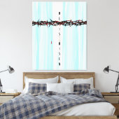 Kroon van Thorns Cross Canvas Afdruk (Insitu (Slaapkamer))