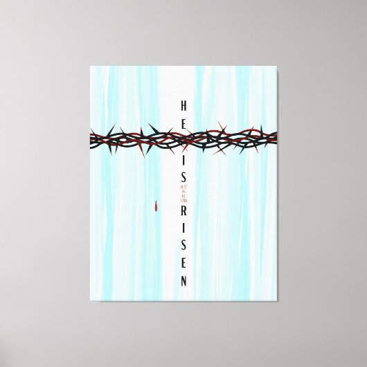 Kroon van Thorns Cross Canvas Afdruk (Voorkant)