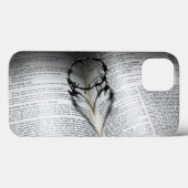 Kroon van Thorns Heart en Bijbel Case-Mate iPhone Case (Achterkant (horizontaal))