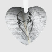 Kroon van Thorns Heart en Bijbel Ornament (voorkant)
