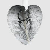 Kroon van Thorns Heart en Bijbel Ornament (voorkant)