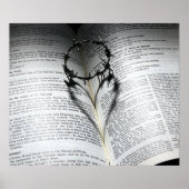 Kroon van Thorns Heart en Bijbel Poster (Voorkant)